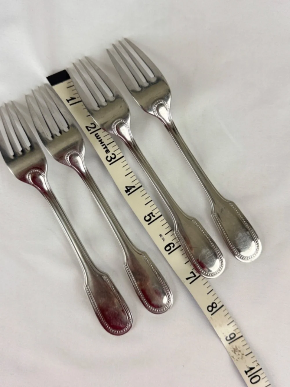 Vintage Towle Georgian House Perles 4 Salad Forks Stainless Steel Japan